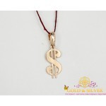 Жіночий кулон золотий "Долар" 0,55 г. 100166 , Gold &amp Silver Gold & Silver, Украина